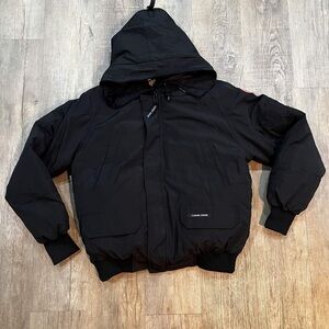 Canada Goose Black Hooded Chilliwack Bomber